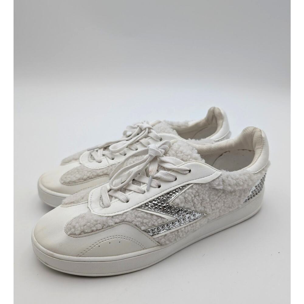 Zodiac Sansa Studded Lace-Up Sneakers Shoes Women's White Size US7.5M EU38